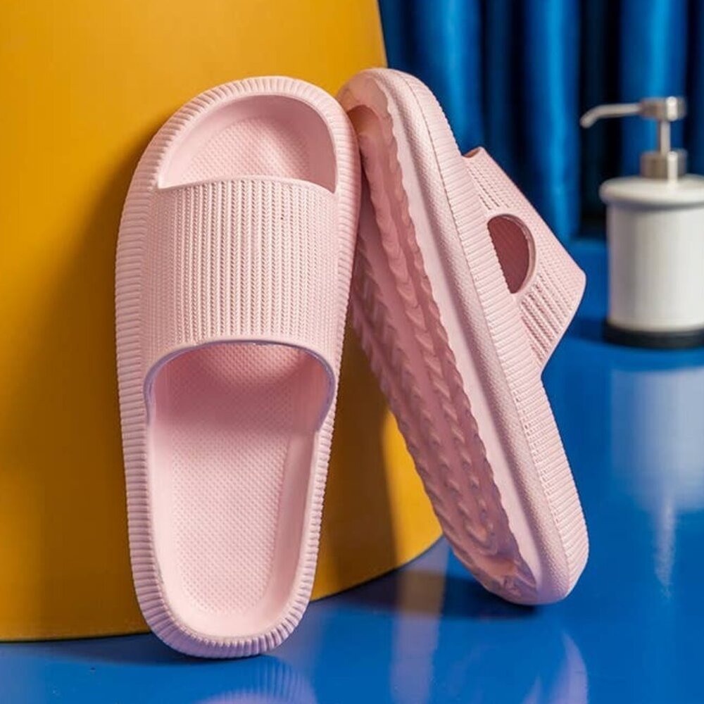 Soft Eva Indoor Slippers, Thick Sole For Women